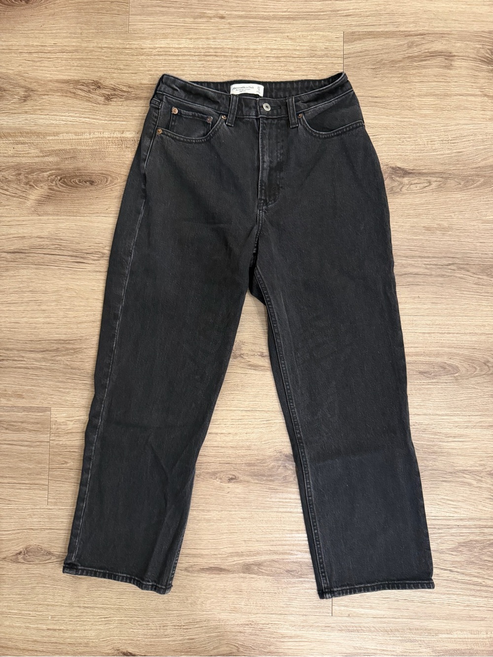Abercrombie Vintage Straight Black Jeans